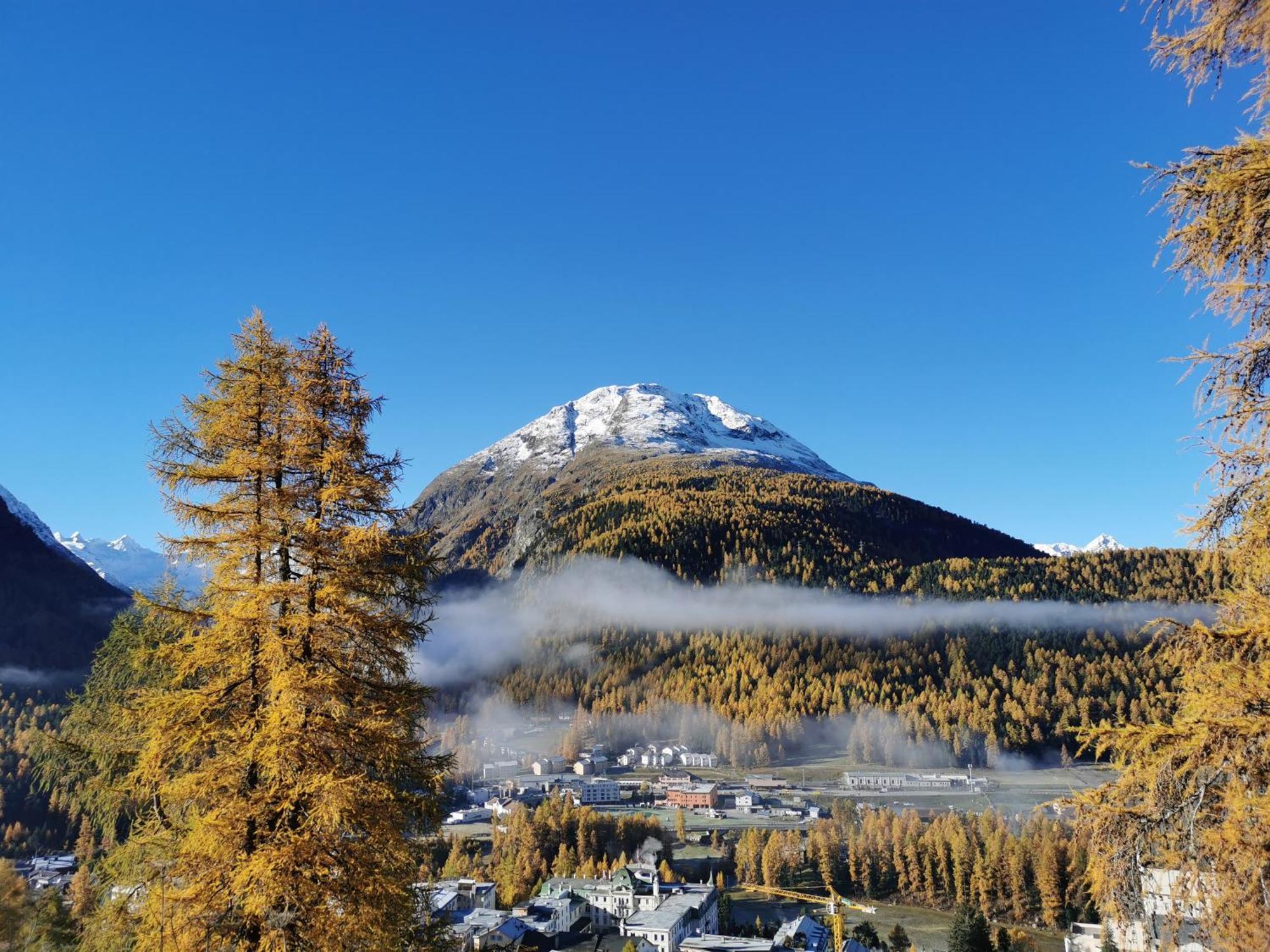 Ferienwohnung Pontresina - Chesa Andrea - Gartensitzplatz ภายนอก รูปภาพ